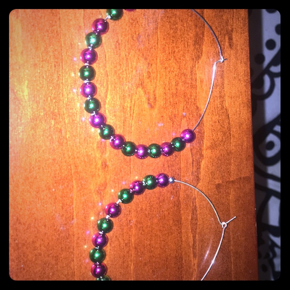 Festive hoop earrings